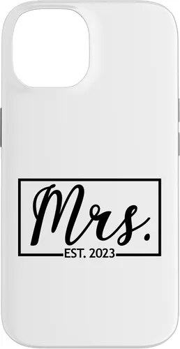 Vista 4 de iPhone 16 Mrs. Est. 2023 Casado luna de miel esposa señor a juego caso de boda