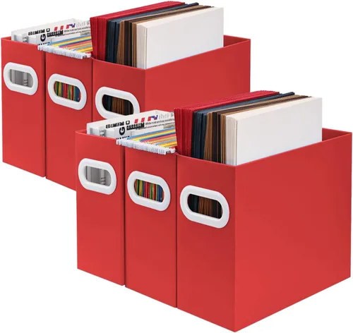 Vista 16 de Organizador de archivos colgante, organizador de carpetas de archivos de cartón para tamaño carta, caja de almacenamiento de documentos