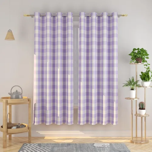 Vista 120 de Cortinas de 24 pulgadas de largo con diseño Buffalo Check Gingham Plaid para ventanas de cocina y baño, tratamiento para ventanas con 2 paneles