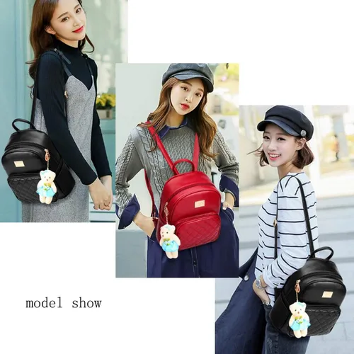 Vista 7 de Mochila imitación de piel con monedero para mujer