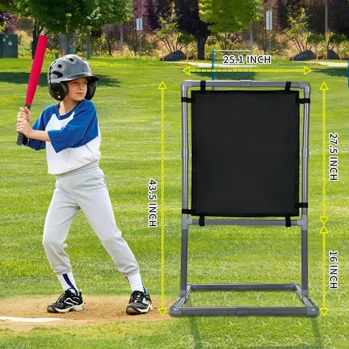Vista 2 de Baseball Ball Strike Zone,Sangle Soppfy Pitching Net & Baseball Strike Zone Compatible with Softball Balls and Plastic Baseballs.Baseball Net Set Up