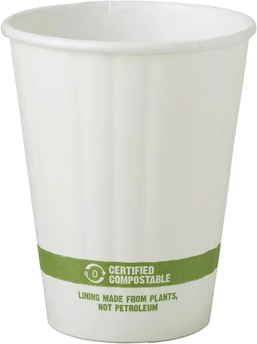 Vista 10 de World Centric - Vasos de papel 100% compostables, hechos de papel certificado FSC, forro biológico a base de plantas, para bebidas calientes