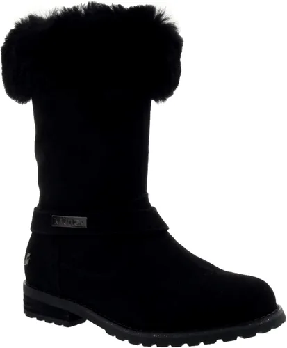 Vista 2 de Nautica Botas cálidas para niñas, botines de moda para clima frío con parte superior de piel sherpa, cosima (niño grandeniño pequeñoniño)
