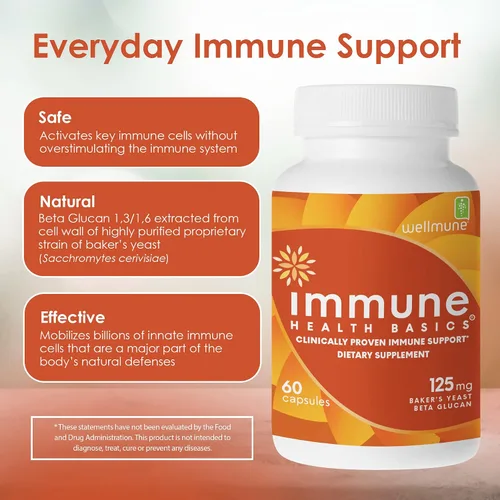 Vista 4 de Inmunidad ultra fuerte, apoyo inmunológico clínicamente probado, Wellmune Beta glucano altamente purificado, sin gluten, hipoalergénicas, sin OMG