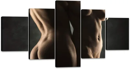 Vista 25 de Lienzo extra grande sexy chica desnuda durmiendo en la cama, arte de pared con marco de madera sexy para mujeres desnudas, obras de arte, arte
