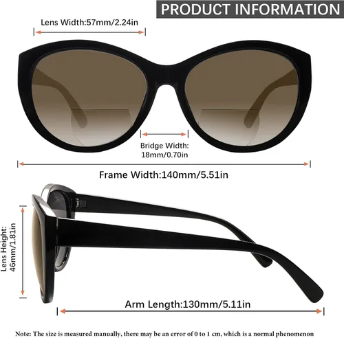 Vista 2 de 4 Pack Bifocal Reading Sunglasses for Women Men Fashion UV400 Protection Sun Readers Outdoor Eyewear