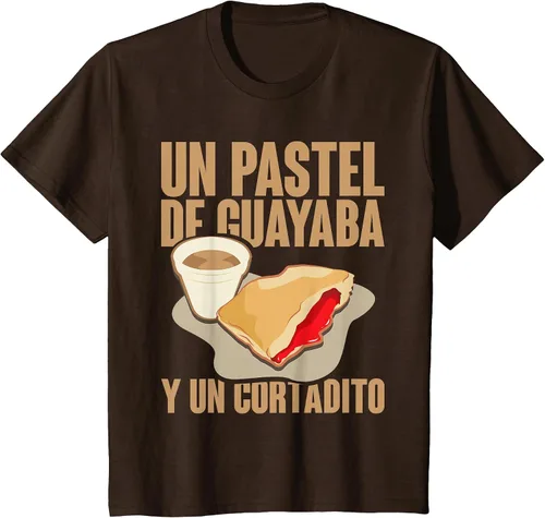 Vista 54 de Funny Cuban Coffee Guayaba Guava Breakfast T Shirt T-Shirt Asphalt Grey
