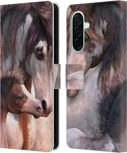 Vista 137 de Head Case Designs Officially Licensed Laurie Prindle A Morgan Christmas Western Stallion Leather Wallet Case Compatible with Samsung Galaxy A07 4G