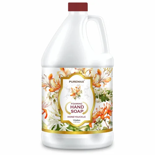 Vista 7 de Repuesto de jabón de manos espumoso con aceites esenciales, manzana verde, hidratante, totalmente natural, fabricado en Estados Unidos, 128 onzas