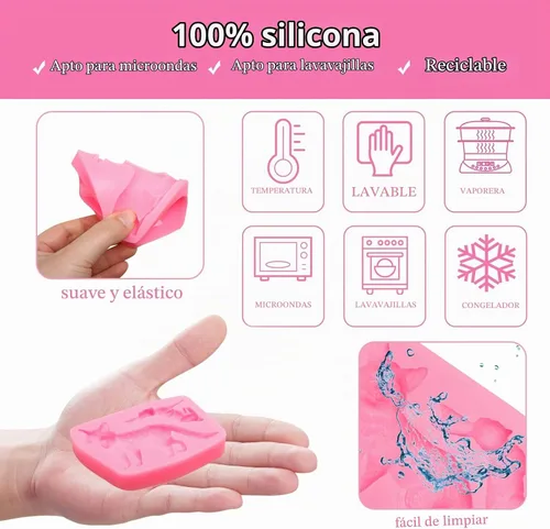 Vista 3 de Molde de silicona para fondant de conejo de zorro, molde de chocolate de ciervos sika, alce de bosque, castor de mapache, moldes para hornear