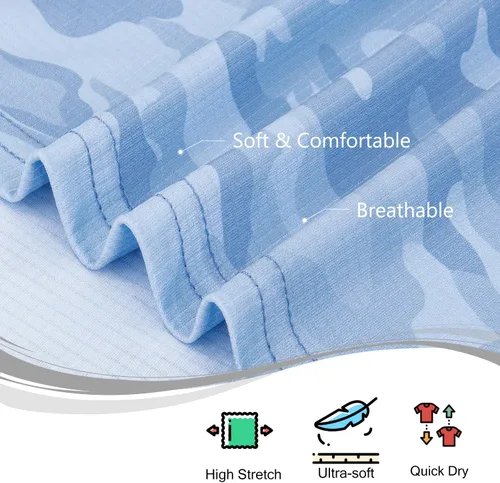 Vista 109 de TAPULCO Camisetas tipo polo de secado rápido para hombre, diseño de camuflaje, atléticas, ligeras, transpirables, casuales, para golf