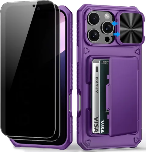 Vista 47 de BXYJY Funda tipo cartera para iPhone 15 Pro, tarjetero (4-5 tarjetas)