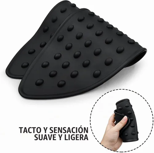 Vista 5 de yuntop 2 almohadillas de silicona multiusos resistentes al calor, almohadillas protectoras para tabla de planchar, planchas planas, rizadores (negro)