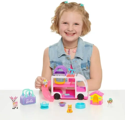 Vista 7 de Barbie Deluxe Pet Camper Set de 3 años en adelante