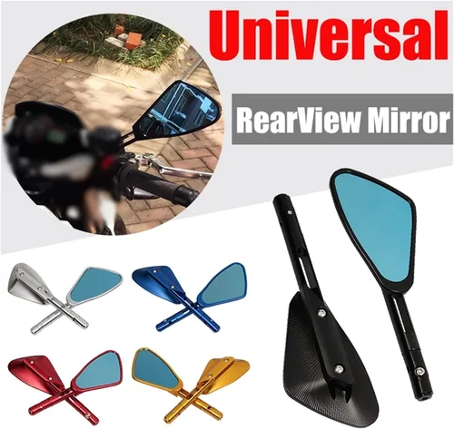 Vista 3 de Espejos laterales para motocicleta, manubrio, espejo retrovisor lateral para Benelli TRK 502 502 502 x 502K TNT 125 502c 752s BJ500 (color negro)