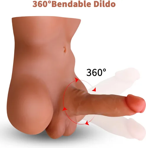 Vista 2 de Muñeca sexual masculina con consolador flexible y realista para adultos, juguetes sexuales para mujeres, muñecas sexuales, consoladores grandes