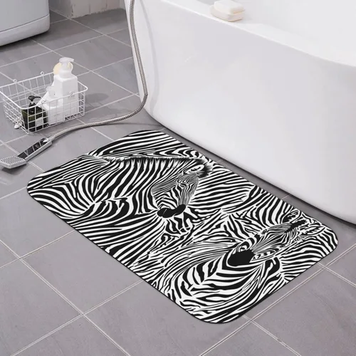 Vista 10 de Tapete de baño con diseño de galaxia para gatos, tierra de diatomeas, súper absorbente, antideslizante, de secado rápido, tapete de baño o cocina