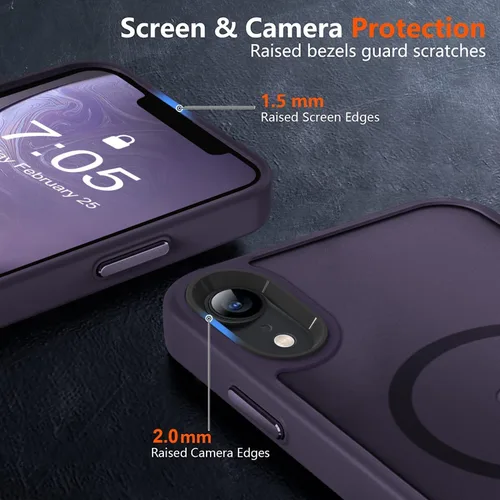 Vista 651 de MOCCA - Funda magnética resistente para iPhone XR de 6.1 pulgadas, compatible con MagSafe, funda con protección contra caídas de grado militar