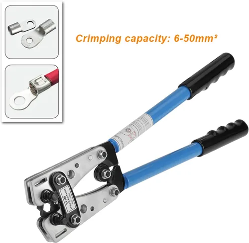 Vista 8 de Crimpado de mano de rotación de 180 grados, HX-50B Plug Wire Crimping, para cable terminal de cobre y aluminio que prensa herramientas de mejoras