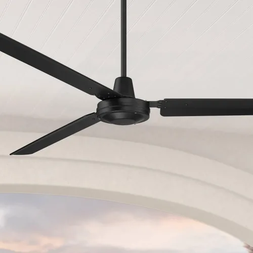 Vista 8 de Ventilador de 72 pulgadas Velocity negro mate húmedo moderno para interiores y exteriores con control de pared