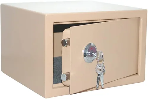 Vista 15 de Caja fuerte pequeña con llave/caja fuerte de alta seguridad/cerradura de acero segura/oficina en casa caja de almacenamiento para dinero