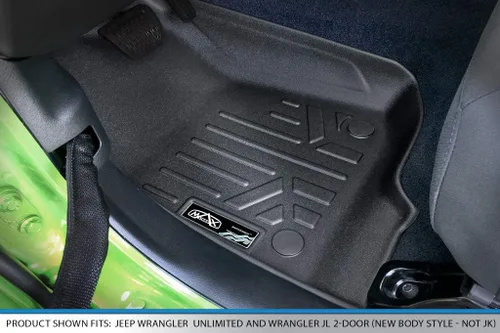 Vista 2 de SMARTLINER Juego de tapetes de piso de ajuste personalizado de 2 filas compatibles con Jeep Gladiator 2020-2025