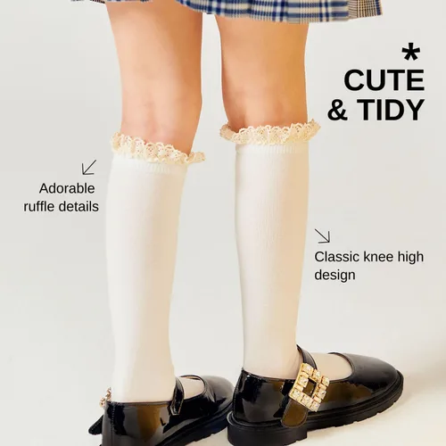 Vista 4 de Calcetines altos hasta la rodilla para niñas pequeñas