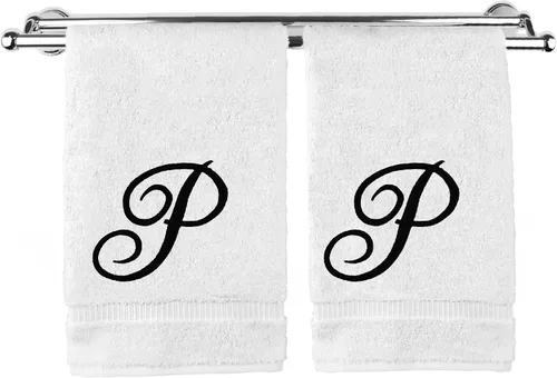 Vista 31 de Toalla de mano con monograma, regalo personalizado, 16 x 30 pulgadas, extra absorbente, 100% algodón turco, acabado de rizo suave, para baño, cocina