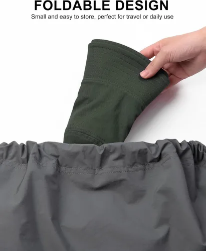 Vista 8 de GADIEMKENSD Sombrero de pescador 100% algodón, unisex, protección solar UPF 50, ligero, plegable Verde militar