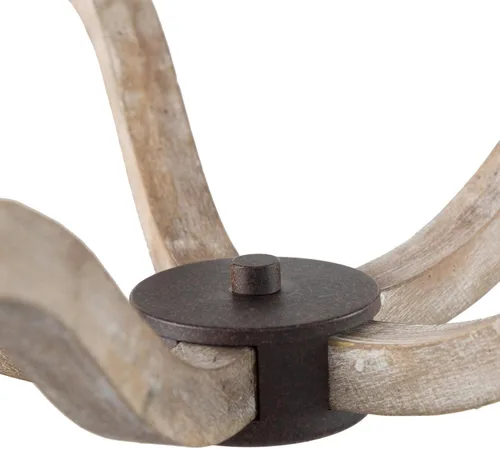 Vista 8 de Candelabros de granja para comedor, lámpara de madera rústica, lámpara de araña francesa de 5 luces para isla de cocina, sala de estar, dormitorio