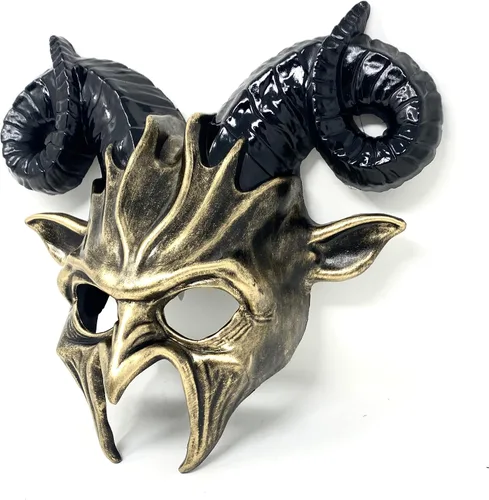 Vista 3 de Ram Goat Series Face Masquerade Animal Devil Mask Costume Halloween Horror Demon