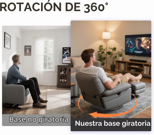 Vista 5 de Kit de conversión de base giratoria para silla reclinable de 24 pulgadas