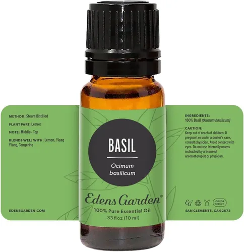 Vista 9 de Edens Garden Aceite esencial de albahaca, 100% puro, grado premium, sin diluir, natural, terapéutico, aromaterapia, lo mejor para difusor, piel