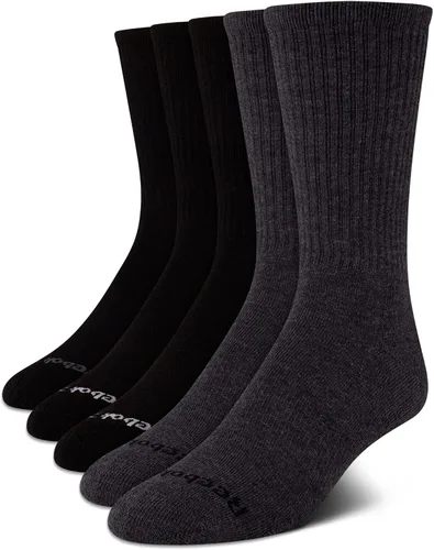 Vista 15 de Reebok Calcetines deportivos acolchados que absorben la humedad, paquete de Todo negro