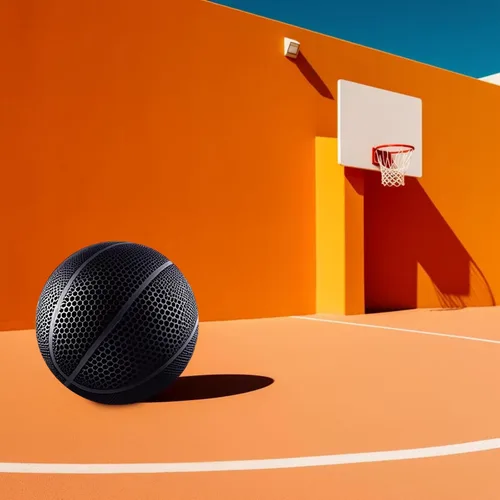 Vista 5 de Baloncesto sin aire impreso en 3D, no necesita bomba, ultra silencioso y de alto rebote, tamaño oficial 7 para uso en interiores y exteriores (negro)