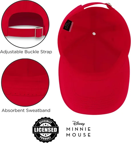 Vista 7 de Disney Gorra de béisbol para mujer, gorro ajustable de Minnie Mouse para adultos