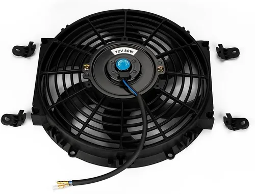 Vista 7 de Kit de ventilador de refrigeración universal delgado de 10 pulgadas, ventilador de doble función de empuje y tracción de 12 V 80 W con accesorios