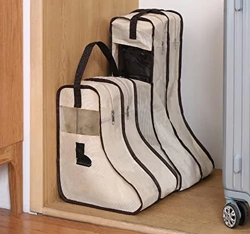Vista 3 de WITERY Bolsa de zapatos para botas, organizador de viaje, cubo de almacenamiento, portátil, impermeable, organizador de bolsas para zapatos, bolsa