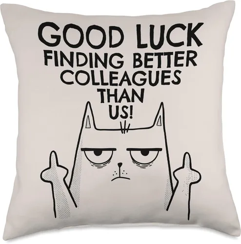 Vista 5 de New Job Gifts & Funny Farewell Coworker Ideas New Job Farewell, Colleague & Coworker Leaving Almohada para hombres y mujeres, 16 x 16 pulgadas