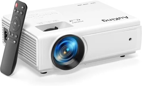Vista 8 de [Aplicaciones integradas y enfoque automático/Keystone] Proyector inteligente con WiFi y Bluetooth, AuKing 800 ANSI 4K compatible con teléfono