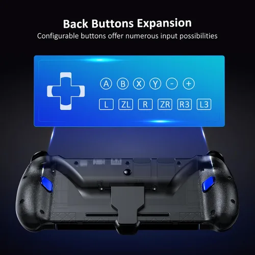 Vista 4 de NexiGo Hall Effect Gripcon with Kickstand and HDMI Out for TV Docking, Hall Sensing Joystick for Switch/Switch OLED, Handheld Mode, 4K/1080P