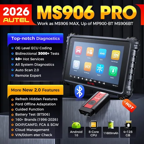 Vista 2 de Autel Scanner MaxiSys MS906 PRO, codificación de ECU y pruebas activas 3K+