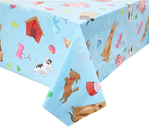 Vista 30 de Paquete de 3 manteles florales de plástico para suministros de fiesta de primer cumpleaños de bebé niña (54 x 108 pulgadas)