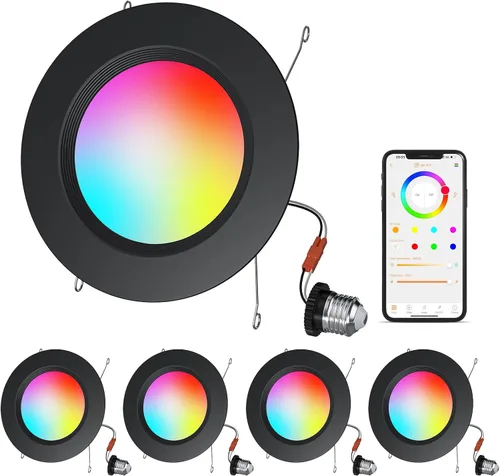 Vista 9 de Lata de cambio de color de iluminación empotrable de 5/6 pulgadas