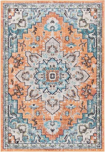 Vista 120 de Safavieh MAD473E - Tapete con diseño de medallón desgastado, bohemio elegante, colección Madison, no suelta pelos, fácil de cuidar, alto tránsito