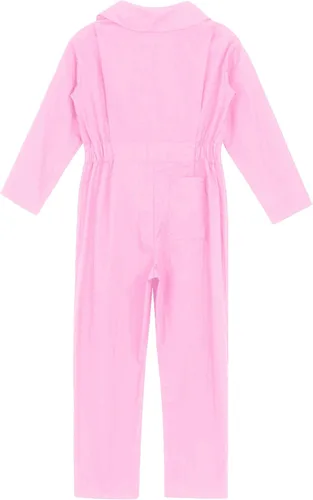 Vista 4 de WinChang Disfraz de mecánico de moda para niños y niñas, con cremallera frontal, traje de caldera, traje de vuelo