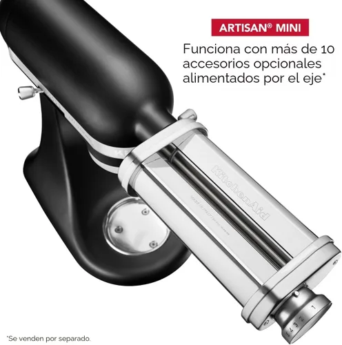Vista 4 de KitchenAid Artisan Mini Batidora de Pie con Cabezal Inclinable de 3.5 Cuartos - KSM3316X - Negro Mate