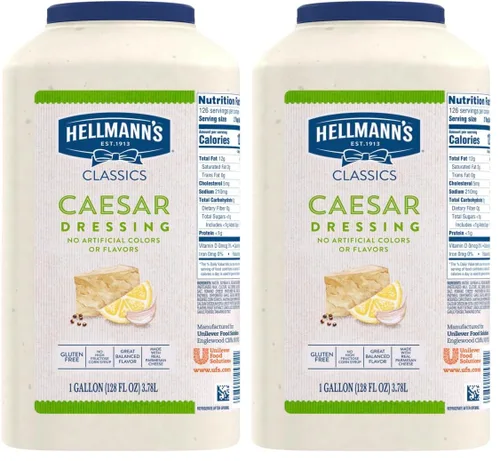 Vista 9 de Hellmann's Classics Caesar - Botellas de ensalada para aderezo de ensalada sin gluten, sin sabores artificiales, colores o jarabe de maíz con alto