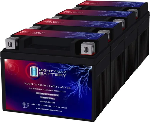 Vista 10 de Mighty Max Battery Reemplazo YTX4L-BS para E-Ton AXL, TXL, NXL, RXL 50 y 90cc 1999-03