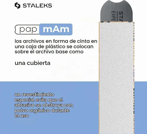 Vista 4 de STALEKS PRO Expert PapmAm - Rollo de cinta adhesiva con estuche, grano 240